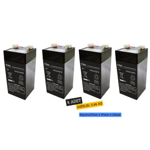 TTEC 4V 4Ah Akü 4 Adet